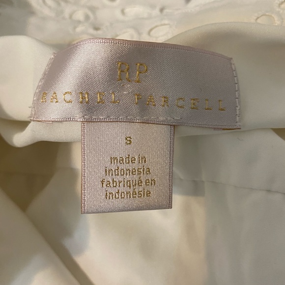 RACHEL PARCELL White Tiered Eyelet Button Up Dress Size Small - Picture 13 of 15